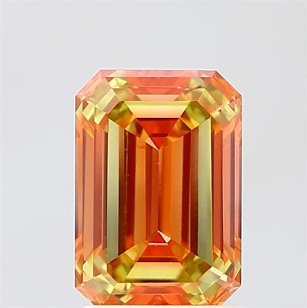 Loose Diamond - EMERALD 2.0ct Fancy Vivid Yellow Pink VS2: Loose Diamond - EMERALD 2.0ct Fancy Vivid Yellow Pink VS2 Source: This is a real non-mined Diamond that has been grown in a lab Shape: EMERALD Carats: 2.0 Color: Fancy Vivid Yellow Pink Certification: