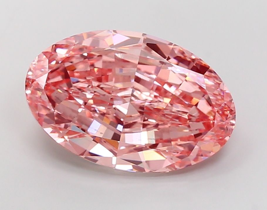 Loose Diamond - OVAL 15.16ct Fancy Vivid Pink VS1: Loose Diamond - OVAL 15.16ct Fancy Vivid Pink VS1 Source: This is a real non-mined Diamond that has been grown in a lab Shape: OVAL Carats: 15.16 Color: Fancy Vivid Pink Certification: IGI Video: