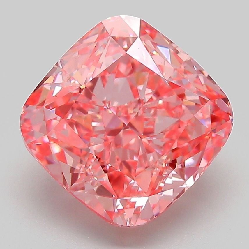 Loose Diamond - CUSHION MODIFIED 4.06ct Fancy Vivid Pink VVS2: Loose Diamond - CUSHION MODIFIED 4.06ct Fancy Vivid Pink VVS2 Source: This is a real non-mined Diamond that has been grown in a lab Shape: CUSHION MODIFIED Carats: 4.06 Color: Fancy Vivid Pink Certifi