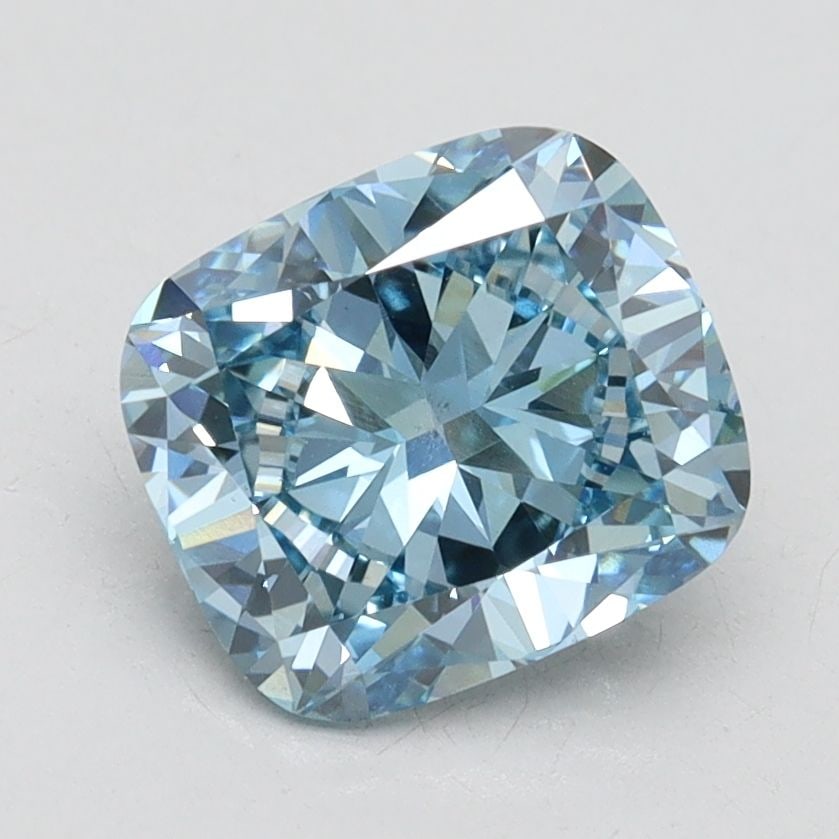 Loose Diamond - CUSHION BRILLIANT 1.94ct Fancy Vivid Blue VS2: Loose Diamond - CUSHION BRILLIANT 1.94ct Fancy Vivid Blue VS2 Source: This is a real non-mined Diamond that has been grown in a lab Shape: CUSHION BRILLIANT Carats: 1.94 Color: Fancy Vivid Blue Certif