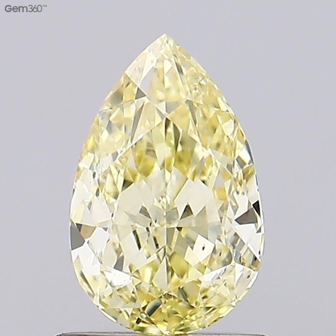 Loose Diamond - PEAR 1.02ct Fancy Intense Yellow VS2: Loose Diamond - PEAR 1.02ct Fancy Intense Yellow VS2 Source: This is a real non-mined Diamond that has been grown in a lab Shape: PEAR Carats: 1.02 Color: Fancy Intense Yellow Certification: IGI Video