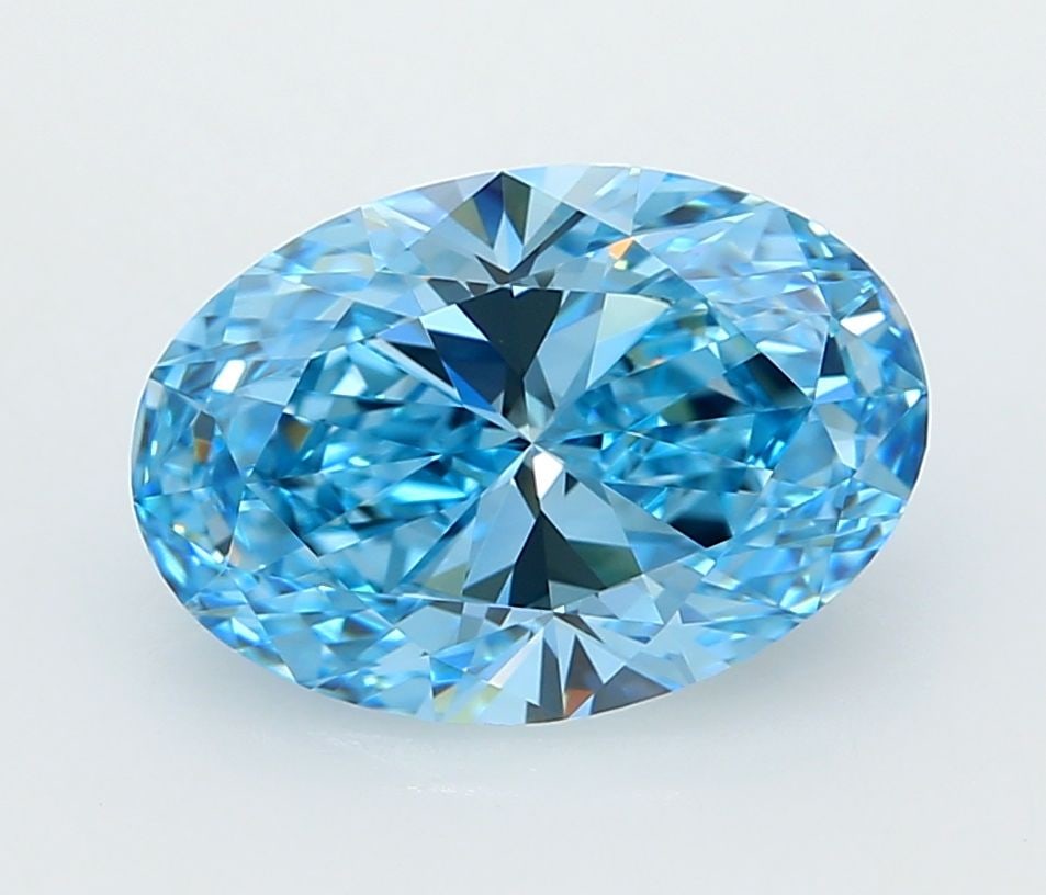 Loose Diamond - OVAL 3.02ct Fancy Vivid Blue VVS1: Loose Diamond - OVAL 3.02ct Fancy Vivid Blue VVS1 Source: This is a real non-mined Diamond that has been grown in a lab Shape: OVAL Carats: 3.02 Color: Fancy Vivid Blue Certification: IGI Video: