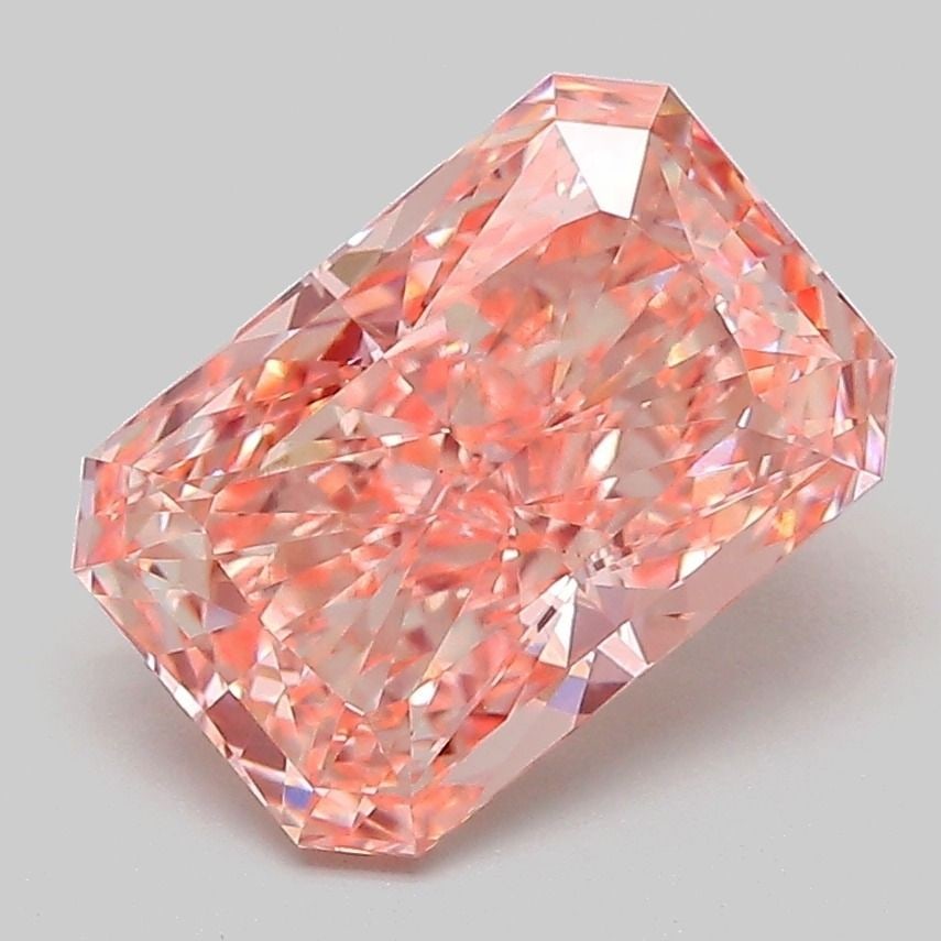 Loose Diamond - RADIANT 2.62ct Fancy Vivid Pink VS1: Loose Diamond - RADIANT 2.62ct Fancy Vivid Pink VS1 Source: This is a real non-mined Diamond that has been grown in a lab Shape: RADIANT Carats: 2.62 Color: Fancy Vivid Pink Certification: IGI Video: