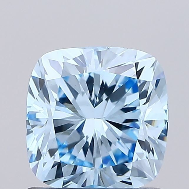 Loose Diamond - CUSHION BRILLIANT 0.91ct Fancy Vivid Blue VS1: Loose Diamond - CUSHION BRILLIANT 0.91ct Fancy Vivid Blue VS1 Source: This is a real non-mined Diamond that has been grown in a lab Shape: CUSHION BRILLIANT Carats: 0.91 Color: Fancy Vivid Blue Certif