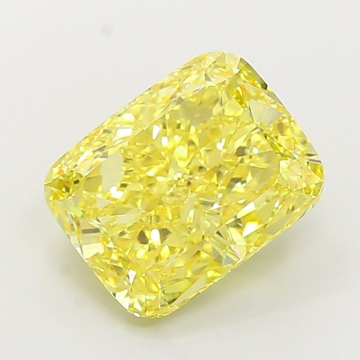 Loose Diamond - CUSHION MODIFIED 7.07ct Fancy Vivid Yellow VS1: Loose Diamond - CUSHION MODIFIED 7.07ct Fancy Vivid Yellow VS1 Source: This is a real non-mined Diamond that has been grown in a lab Shape: CUSHION MODIFIED Carats: 7.07 Color: Fancy Vivid Yellow Cert