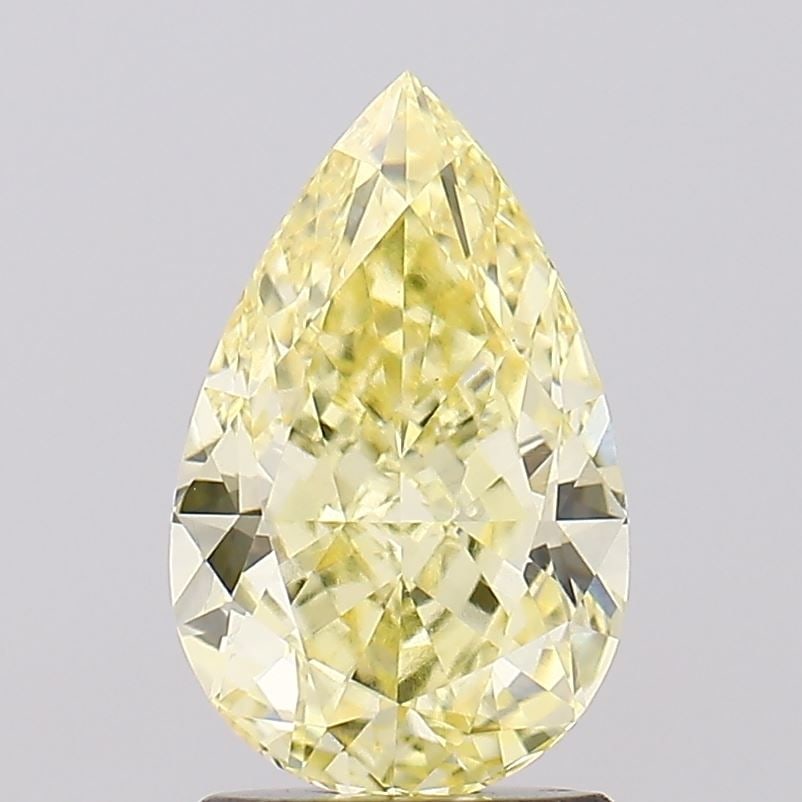 Loose Diamond - PEAR 1.81ct Fancy Intense Yellow VVS2: Loose Diamond - PEAR 1.81ct Fancy Intense Yellow VVS2 Source: This is a real non-mined Diamond that has been grown in a lab Shape: PEAR Carats: 1.81 Color: Fancy Intense Yellow Certification: IGI Vide