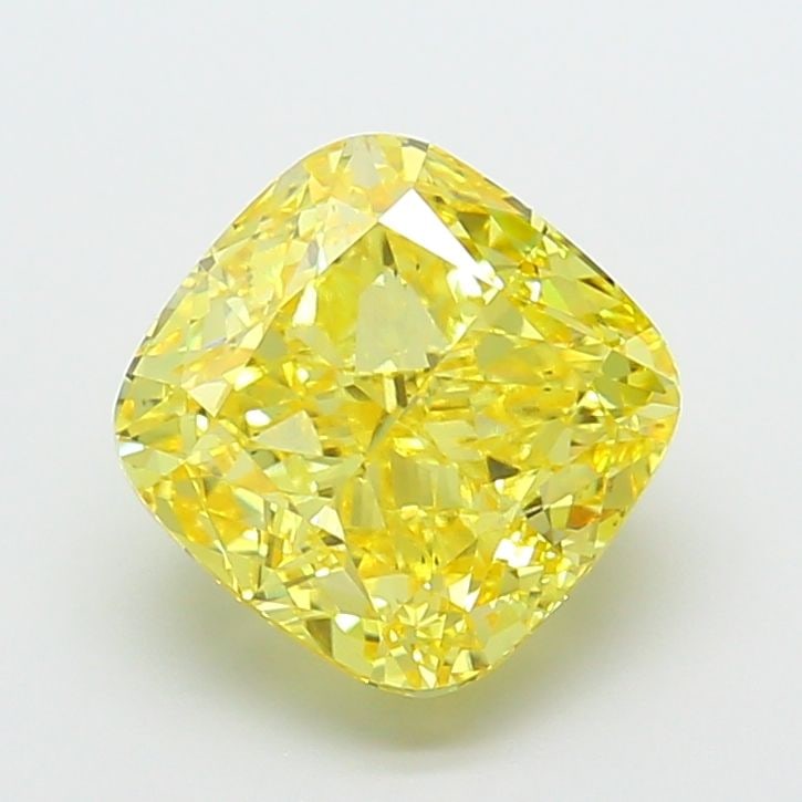 Loose Diamond - CUSHION MODIFIED 6.06ct Fancy Vivid Yellow VS2: Loose Diamond - CUSHION MODIFIED 6.06ct Fancy Vivid Yellow VS2 Source: This is a real non-mined Diamond that has been grown in a lab Shape: CUSHION MODIFIED Carats: 6.06 Color: Fancy Vivid Yellow Cert