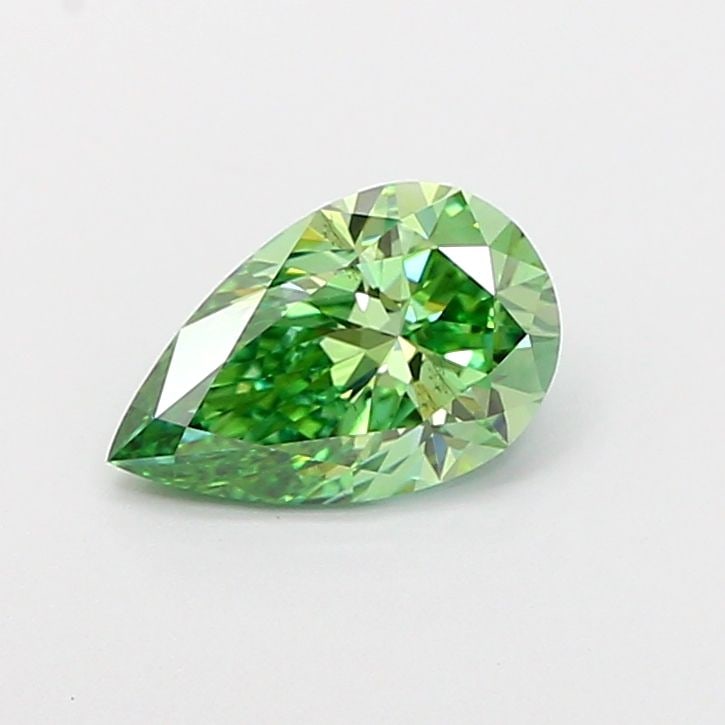 Loose Diamond - PEAR 1.08ct Fancy Vivid Green VS2: Loose Diamond - PEAR 1.08ct Fancy Vivid Green VS2 Source: This is a real non-mined Diamond that has been grown in a lab Shape: PEAR Carats: 1.08 Color: Fancy Vivid Green Certification: IGI Video: