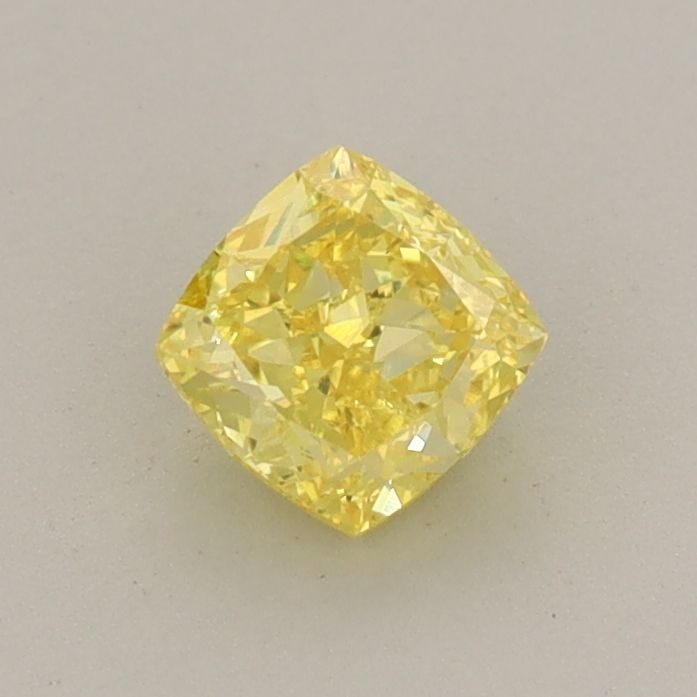 Loose Diamond - CUSHION BRILLIANT 0.55ct Fancy Vivid Yellow VS2: Loose Diamond - CUSHION BRILLIANT 0.55ct Fancy Vivid Yellow VS2 Source: This is a real non-mined Diamond that has been grown in a lab Shape: CUSHION BRILLIANT Carats: 0.55 Color: Fancy Vivid Yellow Ce