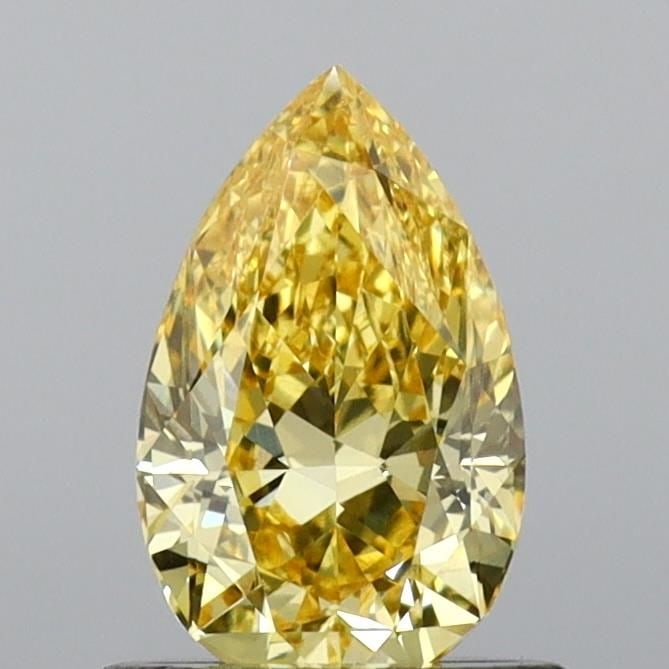 Loose Diamond - PEAR 0.9ct Fancy Intense Yellow VVS2: Loose Diamond - PEAR 0.9ct Fancy Intense Yellow VVS2 Source: This is a real non-mined Diamond that has been grown in a lab Shape: PEAR Carats: 0.9 Color: Fancy Intense Yellow Certification: IGI Video: