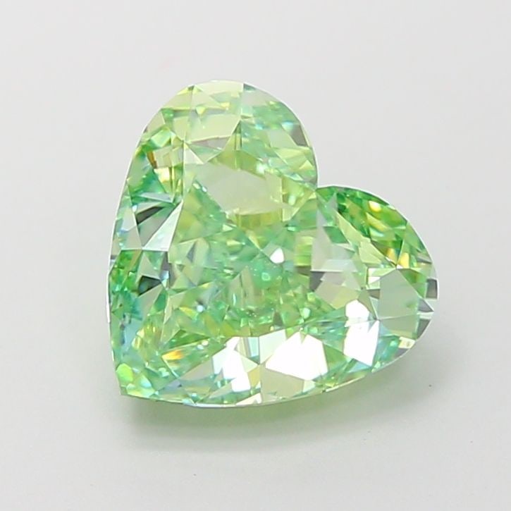 Loose Diamond - HEART 3.0ct Fancy Vivid Green VVS1: Loose Diamond - HEART 3.0ct Fancy Vivid Green VVS1 Source: This is a real non-mined Diamond that has been grown in a lab Shape: HEART Carats: 3.0 Color: Fancy Vivid Green Certification: IGI Video: