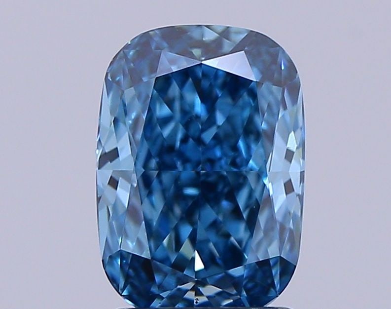 Loose Diamond - CUSHION MODIFIED 1.76ct Fancy Vivid Blue VS1: Loose Diamond - CUSHION MODIFIED 1.76ct Fancy Vivid Blue VS1 Source: This is a real non-mined Diamond that has been grown in a lab Shape: CUSHION MODIFIED Carats: 1.76 Color: Fancy Vivid Blue Certific