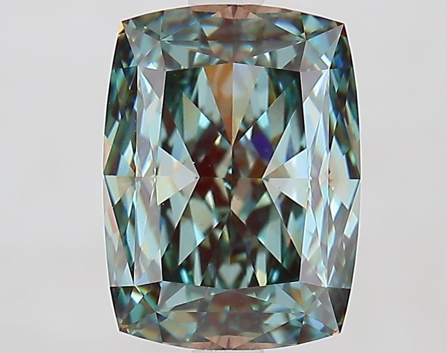 Loose Diamond - CUSHION MODIFIED 3.53ct Fancy Intense Blueish Green VVS2: Loose Diamond - CUSHION MODIFIED 3.53ct Fancy Intense Blueish Green VVS2 Source: This is a real non-mined Diamond that has been grown in a lab Shape: CUSHION MODIFIED Carats: 3.53 Color: Fancy Intense
