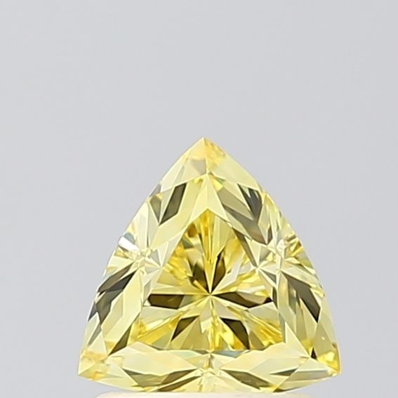 Loose Diamond - TRIANGULAR 1.01ct Fancy Intense Yellow VVS2: Loose Diamond - TRIANGULAR 1.01ct Fancy Intense Yellow VVS2 Source: This is a real non-mined Diamond that has been grown in a lab Shape: TRIANGULAR Carats: 1.01 Color: Fancy Intense Yellow Certificati