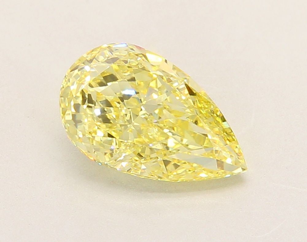 Loose Diamond - PEAR 2.4ct Fancy Intense Yellow VVS2: Loose Diamond - PEAR 2.4ct Fancy Intense Yellow VVS2 Source: This is a real non-mined Diamond that has been grown in a lab Shape: PEAR Carats: 2.4 Color: Fancy Intense Yellow Certification: IGI Video:
