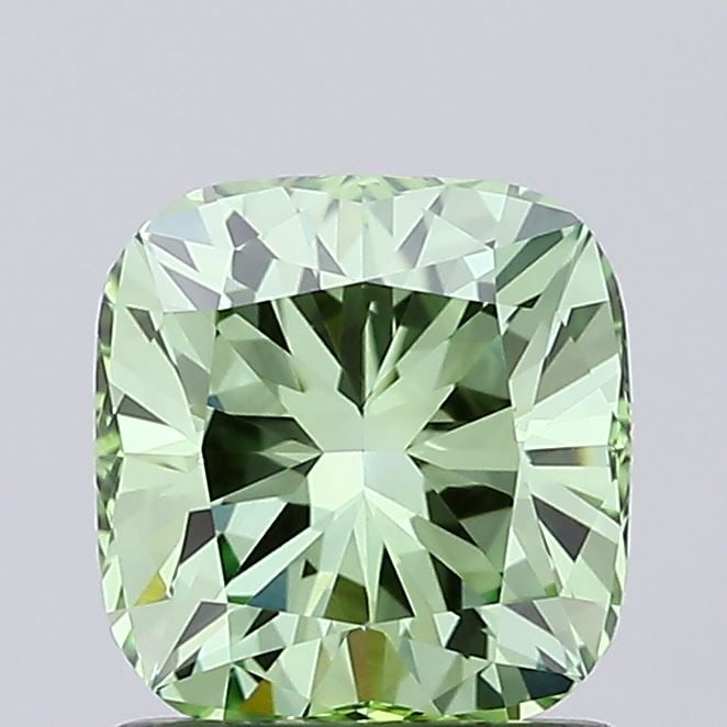 Loose Diamond - CUSHION MODIFIED 1.09ct Fancy Vivid Green VVS2: Loose Diamond - CUSHION MODIFIED 1.09ct Fancy Vivid Green VVS2 Source: This is a real non-mined Diamond that has been grown in a lab Shape: CUSHION MODIFIED Carats: 1.09 Color: Fancy Vivid Green Certi