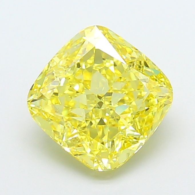 Loose Diamond - CUSHION MODIFIED 3.02ct Fancy Vivid Yellow VS1: Loose Diamond - CUSHION MODIFIED 3.02ct Fancy Vivid Yellow VS1 Source: This is a real non-mined Diamond that has been grown in a lab Shape: CUSHION MODIFIED Carats: 3.02 Color: Fancy Vivid Yellow Cert