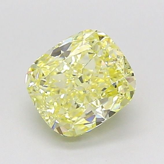 Loose Diamond - CUSHION MODIFIED 1.01ct Fancy Light Yellow VVS2: Loose Diamond - CUSHION MODIFIED 1.01ct Fancy Light Yellow VVS2 Source: This is a real non-mined Diamond that has been grown in a lab Shape: CUSHION MODIFIED Carats: 1.01 Color: Fancy Light Yellow Cer