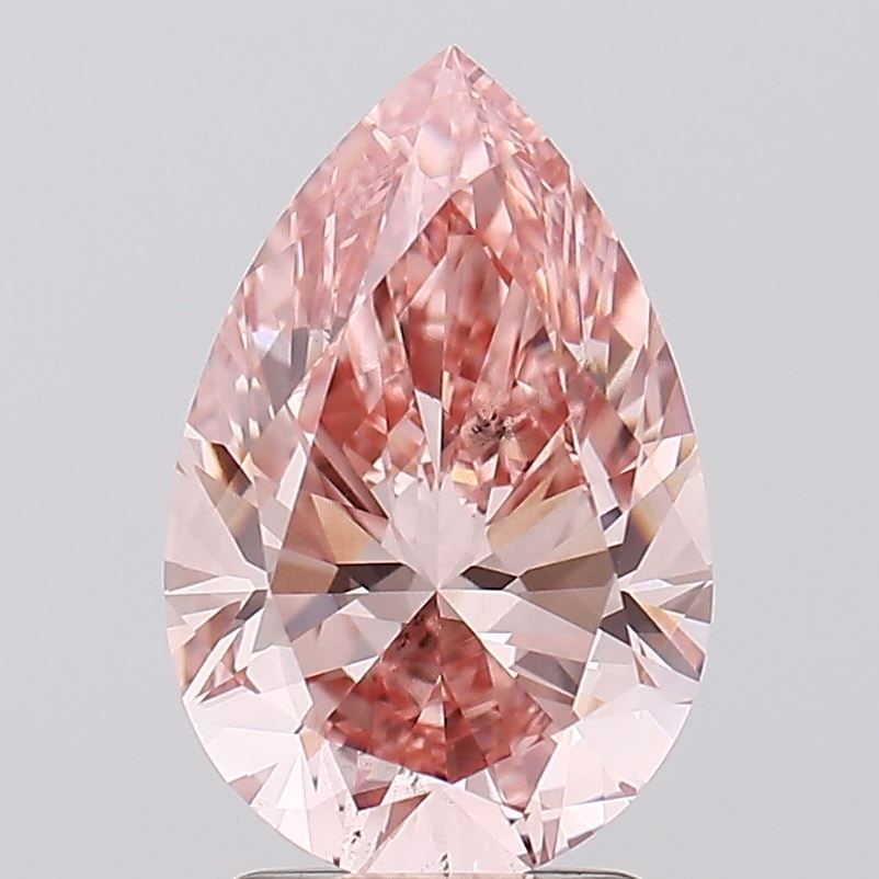 Loose Diamond - PEAR 2.49ct Fancy Vivid Pink VS2: Loose Diamond - PEAR 2.49ct Fancy Vivid Pink VS2 Source: This is a real non-mined Diamond that has been grown in a lab Shape: PEAR Carats: 2.49 Color: Fancy Vivid Pink Certification: IGI Video: