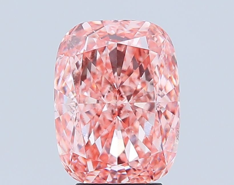 Loose Diamond - CUSHION BRILLIANT 4.28ct Fancy Vivid Pink VS2: Loose Diamond - CUSHION BRILLIANT 4.28ct Fancy Vivid Pink VS2 Source: This is a real non-mined Diamond that has been grown in a lab Shape: CUSHION BRILLIANT Carats: 4.28 Color: Fancy Vivid Pink Certif