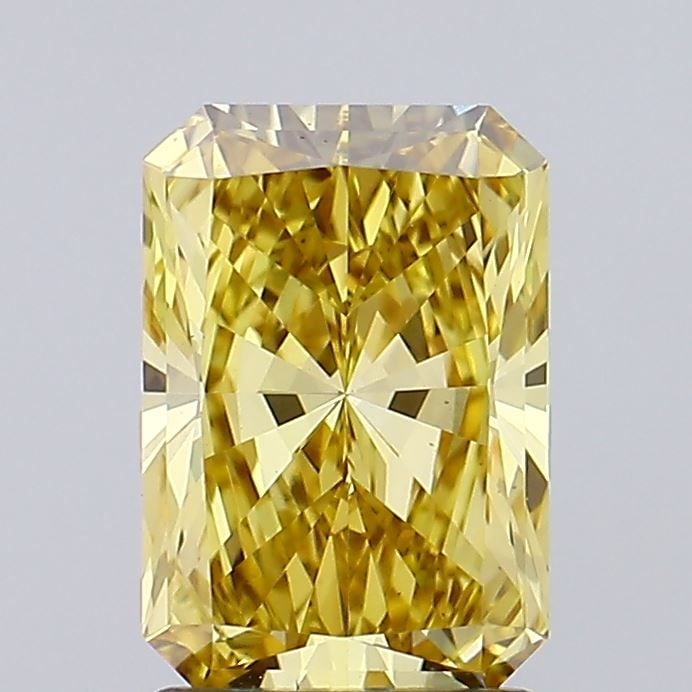 Loose Diamond - RADIANT 1.64ct Fancy Vivid Brownish Yellow VS1: Loose Diamond - RADIANT 1.64ct Fancy Vivid Brownish Yellow VS1 Source: This is a real non-mined Diamond that has been grown in a lab Shape: RADIANT Carats: 1.64 Color: Fancy Vivid Brownish Yellow Cert
