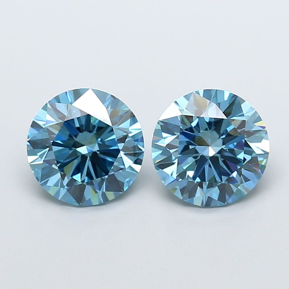 Ideal Loose Diamond - ROUND 2.0ct Fancy Vivid Blue VS2: Ideal Loose Diamond - ROUND 2.0ct Fancy Vivid Blue VS2 Source: This is a real non-mined Diamond that has been grown in a lab Shape: ROUND Carats: 2.0 Color: Fancy Vivid Blue Certification: IGI Video: