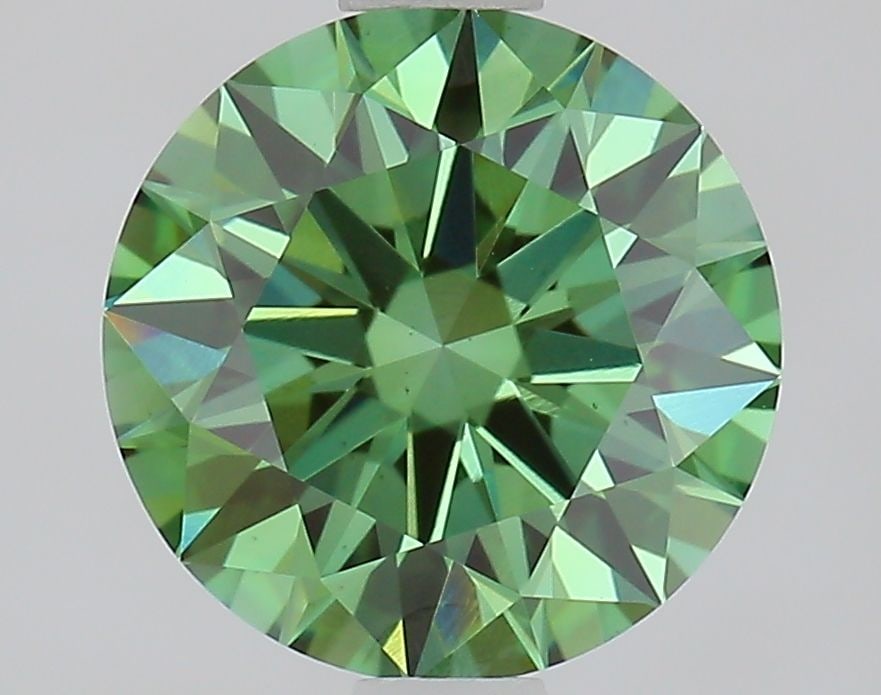 Ideal Loose Diamond - ROUND 1.5ct Fancy Vivid Green VS1: Ideal Loose Diamond - ROUND 1.5ct Fancy Vivid Green VS1 Source: This is a real non-mined Diamond that has been grown in a lab Shape: ROUND Carats: 1.5 Color: Fancy Vivid Green Certification: IGI Video
