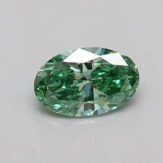 Loose Diamond - OVAL 0.19ct Fancy Vivid Green VS1: Loose Diamond - OVAL 0.19ct Fancy Vivid Green VS1 Source: This is a real non-mined Diamond that has been grown in a lab Shape: OVAL Carats: 0.19 Color: Fancy Vivid Green Certification: IGI The Diamond