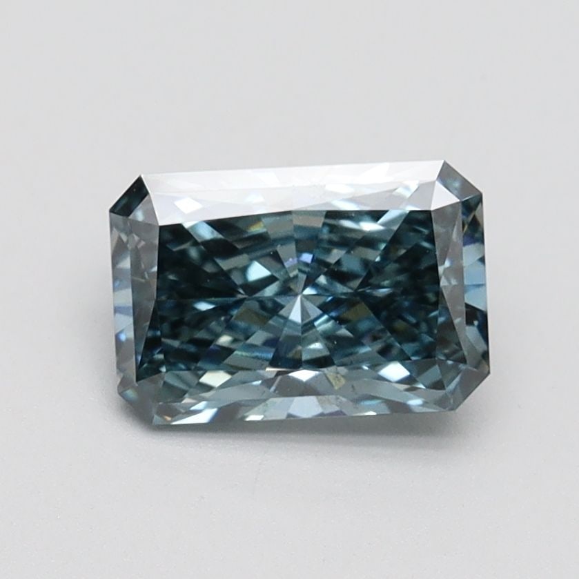Loose Diamond - RADIANT 1.01ct Fancy Vivid Greenish Blue VS2: Loose Diamond - RADIANT 1.01ct Fancy Vivid Greenish Blue VS2 Source: This is a real non-mined Diamond that has been grown in a lab Shape: RADIANT Carats: 1.01 Color: Fancy Vivid Greenish Blue Certific