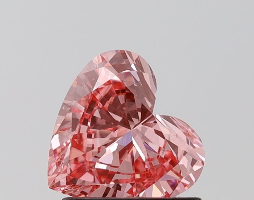 Loose Diamond - HEART 1.22ct Fancy Vivid Pink VS1: Loose Diamond - HEART 1.22ct Fancy Vivid Pink VS1 Source: This is a real non-mined Diamond that has been grown in a lab Shape: HEART Carats: 1.22 Color: Fancy Vivid Pink Certification: IGI Video: