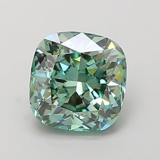 Loose Diamond - CUSHION MODIFIED 1.52ct Fancy Vivid Green VS2: Loose Diamond - CUSHION MODIFIED 1.52ct Fancy Vivid Green VS2 Source: This is a real non-mined Diamond that has been grown in a lab Shape: CUSHION MODIFIED Carats: 1.52 Color: Fancy Vivid Green Certif
