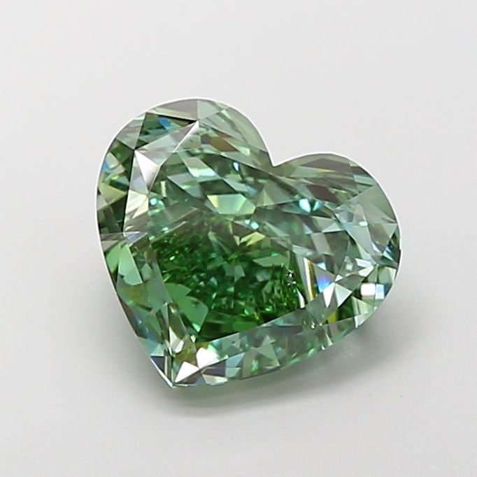 Loose Diamond - HEART 5.02ct Fancy Vivid Green VS2: Loose Diamond - HEART 5.02ct Fancy Vivid Green VS2 Source: This is a real non-mined Diamond that has been grown in a lab Shape: HEART Carats: 5.02 Color: Fancy Vivid Green Certification: IGI Video: