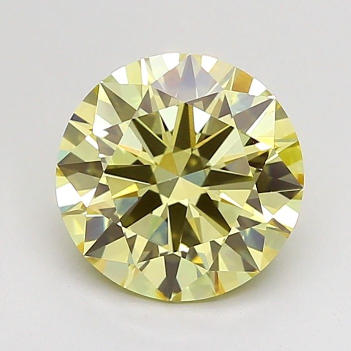 Loose Diamond - ROUND 2.02ct Fancy Yellow VVS2: Loose Diamond - ROUND 2.02ct Fancy Yellow VVS2 Source: This is a real non-mined Diamond that has been grown in a lab Shape: ROUND Carats: 2.02 Color: Fancy Yellow Certification: IGI Video: