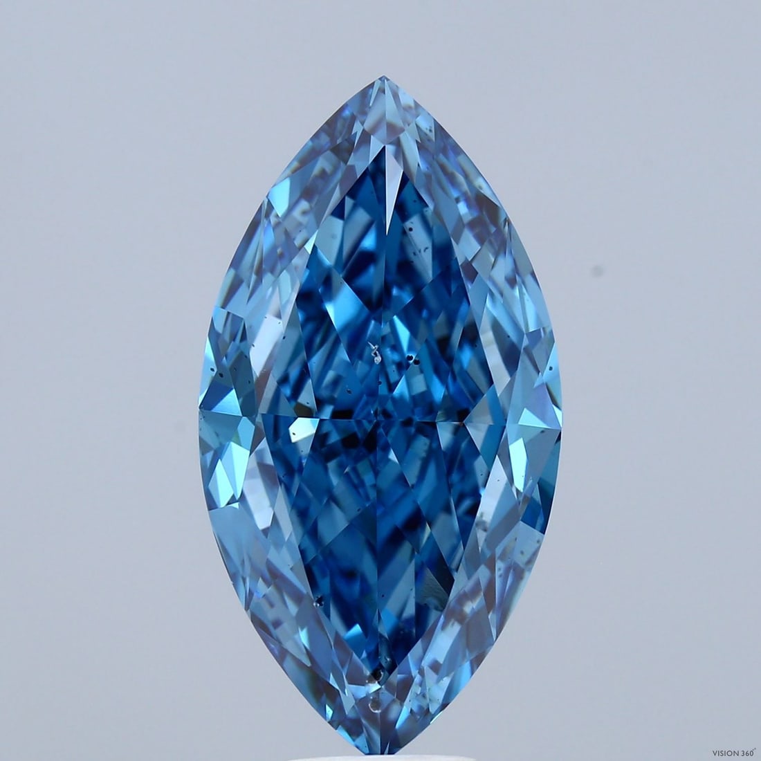 Loose Diamond - MARQUISE 10.11ct Fancy Vivid Blue SI1: Loose Diamond - MARQUISE 10.11ct Fancy Vivid Blue SI1 Source: This is a real non-mined Diamond that has been grown in a lab Shape: MARQUISE Carats: 10.11 Color: Fancy Vivid Blue Certification: IGI Vid