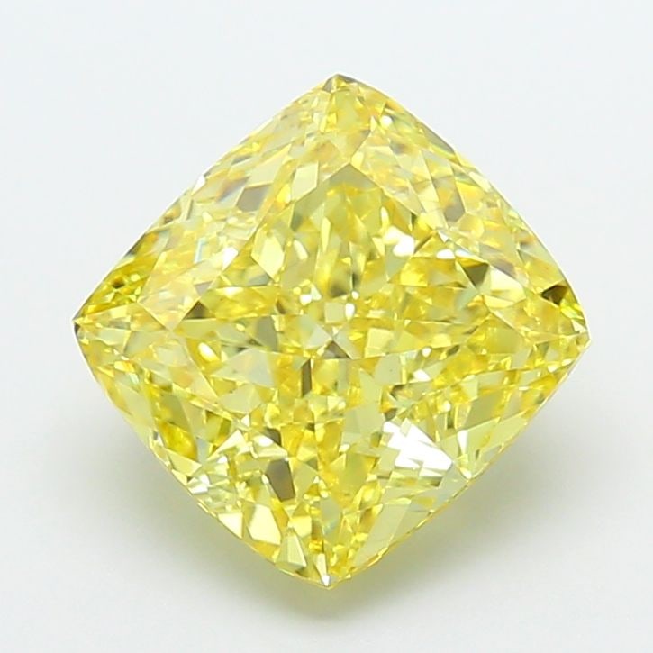 Loose Diamond - CUSHION MODIFIED 5.14ct Fancy Intense Yellow VS1: Loose Diamond - CUSHION MODIFIED 5.14ct Fancy Intense Yellow VS1 Source: This is a real non-mined Diamond that has been grown in a lab Shape: CUSHION MODIFIED Carats: 5.14 Color: Fancy Intense Yellow 