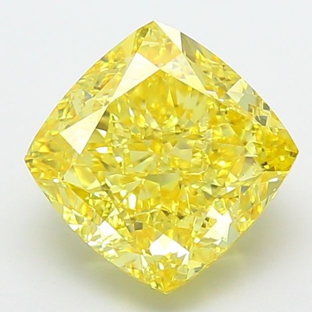 Loose Diamond - CUSHION MODIFIED 5.0ct Fancy Vivid Yellow VS1: Loose Diamond - CUSHION MODIFIED 5.0ct Fancy Vivid Yellow VS1 Source: This is a real non-mined Diamond that has been grown in a lab Shape: CUSHION MODIFIED Carats: 5.0 Color: Fancy Vivid Yellow Certif