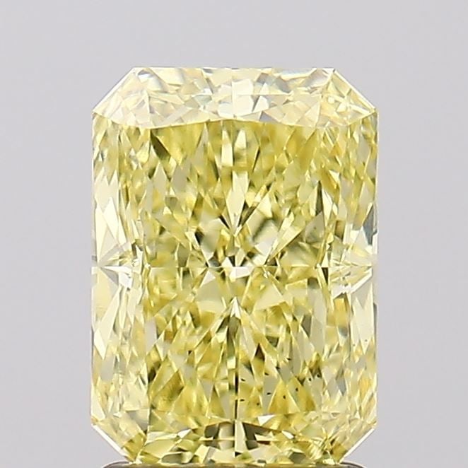Loose Diamond - RADIANT 2.04ct Fancy Intense Yellow VVS2: Loose Diamond - RADIANT 2.04ct Fancy Intense Yellow VVS2 Source: This is a real non-mined Diamond that has been grown in a lab Shape: RADIANT Carats: 2.04 Color: Fancy Intense Yellow Certification: IG