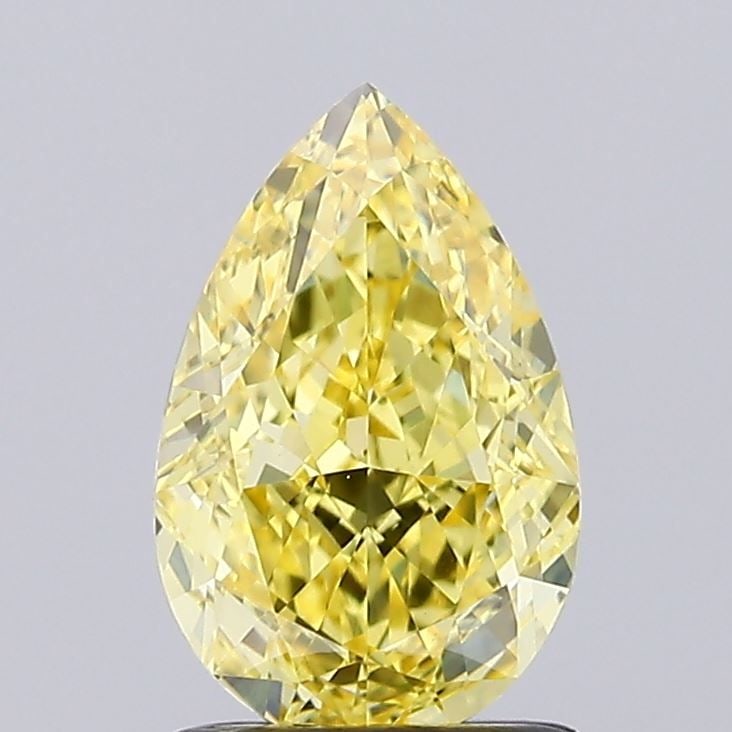 Loose Diamond - PEAR 1.36ct Fancy Vivid Yellow VVS2: Loose Diamond - PEAR 1.36ct Fancy Vivid Yellow VVS2 Source: This is a real non-mined Diamond that has been grown in a lab Shape: PEAR Carats: 1.36 Color: Fancy Vivid Yellow Certification: IGI Video: