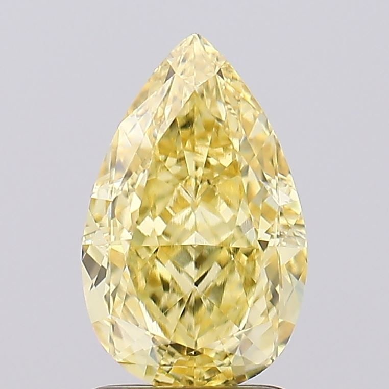 Loose Diamond - PEAR 2.11ct Fancy Intense Yellow VVS2: Loose Diamond - PEAR 2.11ct Fancy Intense Yellow VVS2 Source: This is a real non-mined Diamond that has been grown in a lab Shape: PEAR Carats: 2.11 Color: Fancy Intense Yellow Certification: IGI Vide