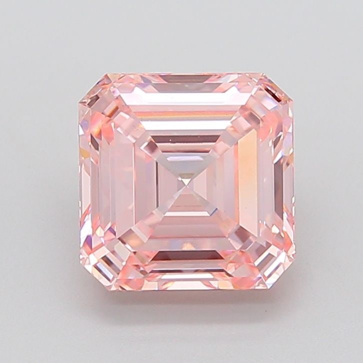 Loose Diamond - ASSCHER 4.52ct Fancy Intense Pink VS1: Loose Diamond - ASSCHER 4.52ct Fancy Intense Pink VS1 Source: This is a real non-mined Diamond that has been grown in a lab Shape: ASSCHER Carats: 4.52 Color: Fancy Intense Pink Certification: IGI Vid