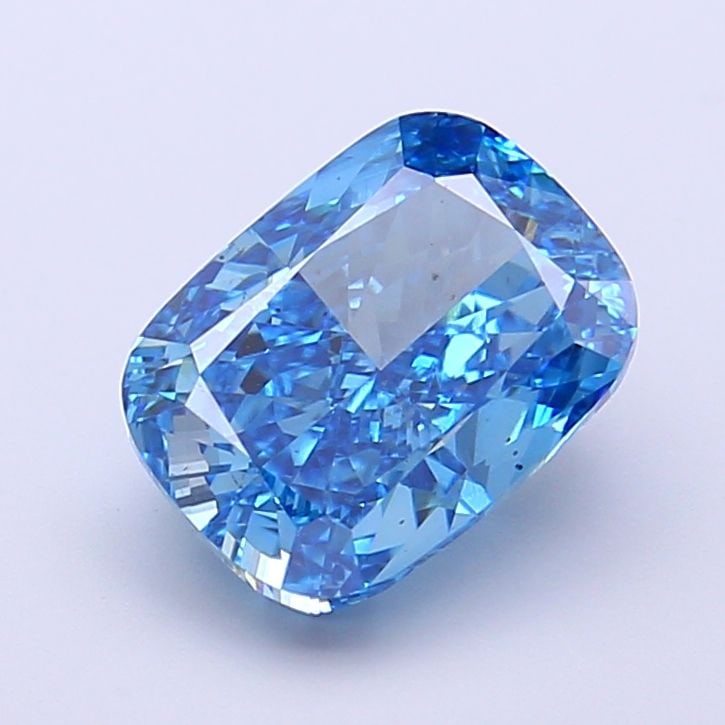 Loose Diamond - CUSHION MODIFIED 2.5ct Fancy Vivid Blue VS2: Loose Diamond - CUSHION MODIFIED 2.5ct Fancy Vivid Blue VS2 Source: This is a real non-mined Diamond that has been grown in a lab Shape: CUSHION MODIFIED Carats: 2.5 Color: Fancy Vivid Blue Certificat