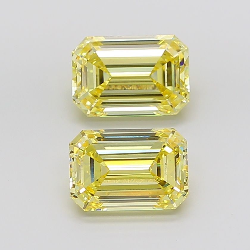 Loose Diamond - EMERALD 2.08ct Fancy Yellow VS1: Loose Diamond - EMERALD 2.08ct Fancy Yellow VS1 Source: This is a real non-mined Diamond that has been grown in a lab Shape: EMERALD Carats: 2.08 Color: Fancy Yellow Certification: IGI Video: