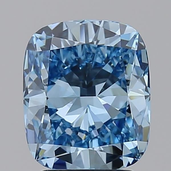 Loose Diamond - CUSHION MODIFIED 2.54ct Fancy Vivid Blue IF: Loose Diamond - CUSHION MODIFIED 2.54ct Fancy Vivid Blue IF Source: This is a real non-mined Diamond that has been grown in a lab Shape: CUSHION MODIFIED Carats: 2.54 Color: Fancy Vivid Blue Certifica