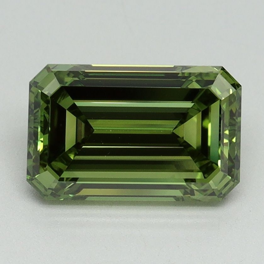 Loose Diamond - EMERALD 2.05ct Fancy Vivid Green VS1: Loose Diamond - EMERALD 2.05ct Fancy Vivid Green VS1 Source: This is a real non-mined Diamond that has been grown in a lab Shape: EMERALD Carats: 2.05 Color: Fancy Vivid Green Certification: IGI Video