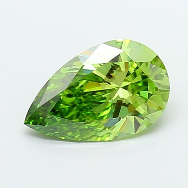 Loose Diamond - PEAR 2.1ct Fancy Vivid Green VS1: Loose Diamond - PEAR 2.1ct Fancy Vivid Green VS1 Source: This is a real non-mined Diamond that has been grown in a lab Shape: PEAR Carats: 2.1 Color: Fancy Vivid Green Certification: IGI Video: