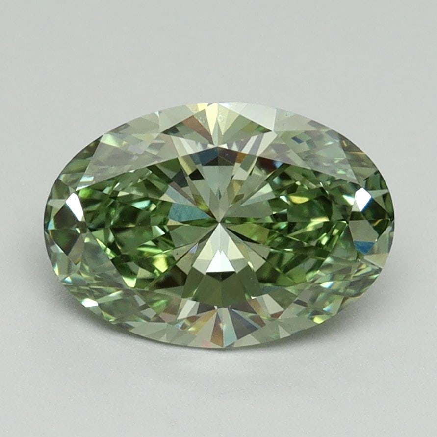 Loose Diamond - OVAL 1.66ct Fancy Vivid Green VS1: Loose Diamond - OVAL 1.66ct Fancy Vivid Green VS1 Source: This is a real non-mined Diamond that has been grown in a lab Shape: OVAL Carats: 1.66 Color: Fancy Vivid Green Certification: IGI Video: