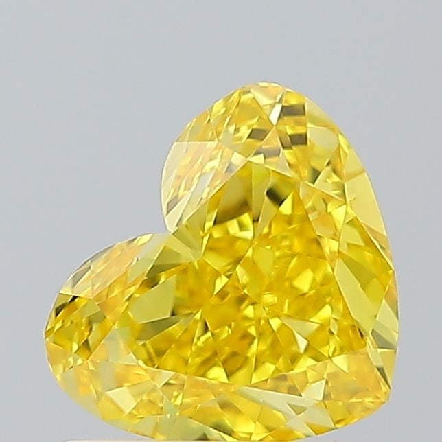 Loose Diamond - HEART 1.09ct Fancy Vivid Yellow VVS2: Loose Diamond - HEART 1.09ct Fancy Vivid Yellow VVS2 Source: This is a real non-mined Diamond that has been grown in a lab Shape: HEART Carats: 1.09 Color: Fancy Vivid Yellow Certification: IGI Video: