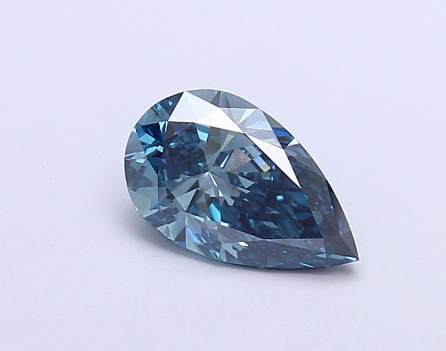 Loose Diamond - PEAR 1.1ct Fancy Blue VS2: Loose Diamond - PEAR 1.1ct Fancy Blue VS2 Source: This is a real non-mined Diamond that has been grown in a lab Shape: PEAR Carats: 1.1 Color: Fancy Blue Certification: NONE Video: