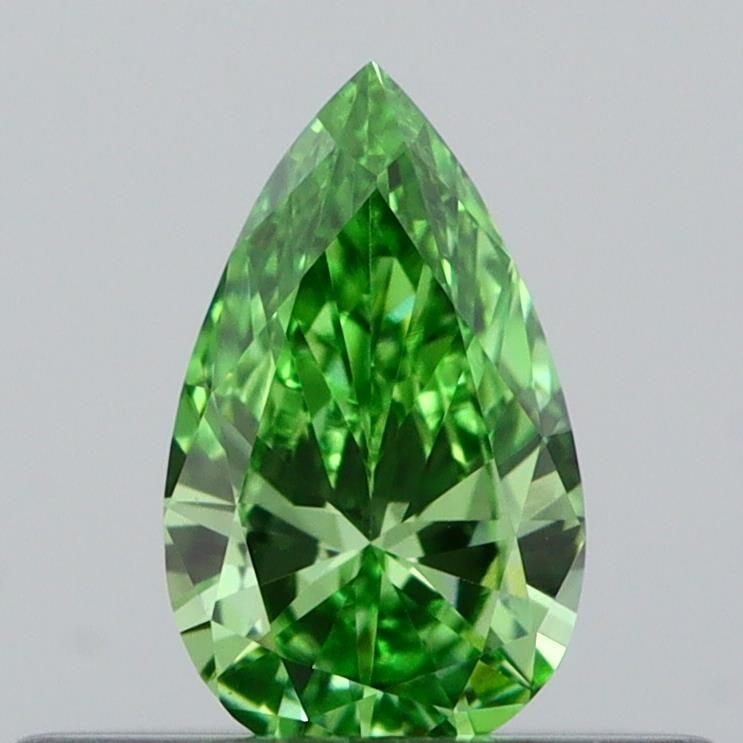 Loose Diamond - PEAR 0.22ct Fancy Vivid Green VS1: Loose Diamond - PEAR 0.22ct Fancy Vivid Green VS1 Source: This is a real non-mined Diamond that has been grown in a lab Shape: PEAR Carats: 0.22 Color: Fancy Vivid Green Certification: IGI Video: