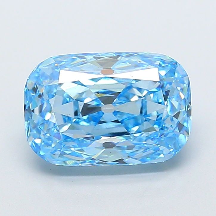 Loose Diamond - CUSHION MODIFIED 4.31ct Fancy Vivid Blue VS2: Loose Diamond - CUSHION MODIFIED 4.31ct Fancy Vivid Blue VS2 Source: This is a real non-mined Diamond that has been grown in a lab Shape: CUSHION MODIFIED Carats: 4.31 Color: Fancy Vivid Blue Certific